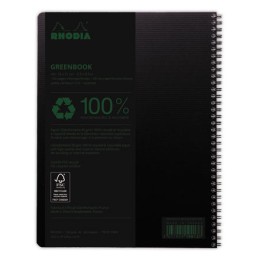 1 Cahier Rhodia polypropylène recyclé 160 pages A4+ 5x5. Noir