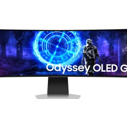 Samsung S49DG950SU écran plat de PC 124,5 cm (49") 5120 x 1440 pixels Dual QHD OLED Argent
