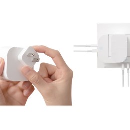 INNERGIE 45H Adaptateur secteur compact 45W - USB-C - 2 Ports Embouts de voyage UE.UK et US inclus