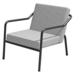 1 Fauteuil MEDSO tissu gris monté