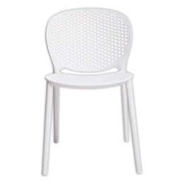 1 Lot de 2 Chaises intérieur - extérieur polypropylène blanc