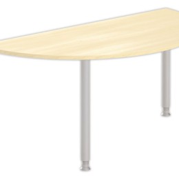 1 Complément demi rond 160 hêtre/alu