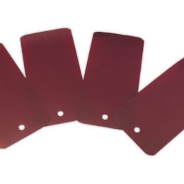 1 Lot de 1000 Etiquettes plastiques avec trou de suspension - 110 x 55mm - Rouge