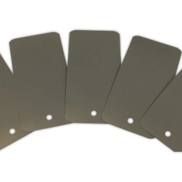 1 Lot de 1000 Etiquettes plastiques avec trou de suspension - 110 x 55mm - Grise