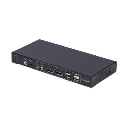 StarTech.com 2-Port Dual-Monitor DP KVM Switch w/Video Matrix, 4K 60Hz - Commutateur écran-clavier-souris/audio/USB - 2 x KVM / audio / USB - 1 utilisateur local - de bureau - Conformité TAA
