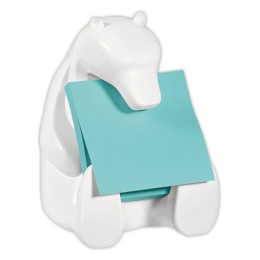 1 Dévidoir Z-Notes ours Post-it + bloc Super Sticky bleu 45 feuilles