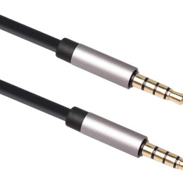 DLH - Câble audio - mini-téléphone stéréo 3,5 mm 4 pôles mâle pour mini-téléphone stéréo 3,5 mm 4 pôles mâle - 2 m - noir