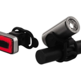 1 Kit d'éclairages LED vélo av/ar rechargeables en USB