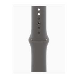 Apple Watch Series 10 (GPS + Cellular) - 42 mm - titanium naturel - montre intelligente avec bande sport - fluoroélastomère - gris acier - taille du bracelet : S/M - 64 Go - LTE, Wi-Fi 4, UWB, Bluetooth - 4G - 34.4 g