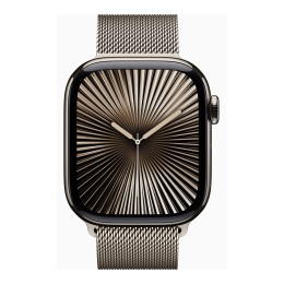 Apple Watch Series 10 (GPS + Cellular) - 42 mm - titanium naturel - montre intelligente avec boucle milanaise - maille en acier inox - naturel - taille du poignet : 130-180 mm - 64 Go - LTE, Wi-Fi 4, UWB, Bluetooth - 4G - 34.4 g