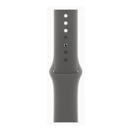 Apple Watch Series 10 (GPS + Cellular) - 46 mm - titanium naturel - montre intelligente avec bande sport - fluoroélastomère - gris acier - taille du bracelet : S/M - 64 Go - LTE, Wi-Fi 4, UWB, Bluetooth - 4G - 41.7 g