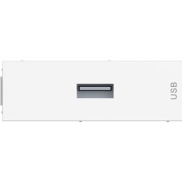 USB A (à l'avant) vers module B - prise carrée de type "b" à l'arrière et prise de type "a" à l'avant - USB 2.0 - se fixe dans les entourages Techconnect - plastique - blanc