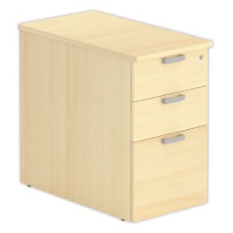 1 Caisson hauteur bureau hêtre 3 tir. prof.80cm monté