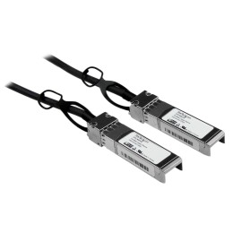 StarTech.com Câble réseau passif SFP+ 10 GbE à connexion directe twinax en cuivre de 1 m - Cordon SFP+ 10GBase-CU compatible Cisco - Câble à attache directe - SFP+ pour SFP+ - 1 m - twinaxial - pour P/N: ET10GSFP, PEX10000SFPI, PEX10GSFP4I, PEX20000SFPI