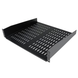 StarTech.com Étagère 16" 2U cantilever ventilée universelle pour rack de server 19" - Noir (CABSHELFV) - Étagère pour rack - noir - 2U - 19" - pour P/N: RK12OD2, RK2537BKM, RK3236BKF, RK4236BKB, RK4242BK24, RK4242BK30, RKQMCAB12V2