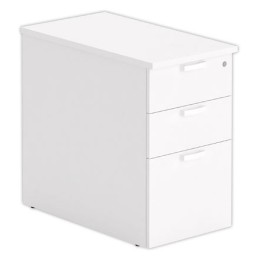 1 Caisson hauteur bureau blanc 3 tir. prof.80cm plumier monté
