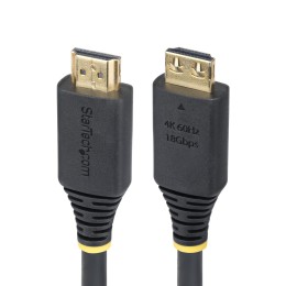 StarTech.com 6ft High Speed HDMI Cable w/Gripping Connectors, 4K 60Hz - High speed - câble HDMI avec Ethernet - HDMI mâle pour HDMI mâle - 1.8 m - blindé - noir - support pour 4K60Hz, support pour 2K144Hz, support 1080 p 240 Hz, sans halogène, passif