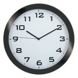 1 Horloge murale silencieuse FIDUCIAL noire 38 cm