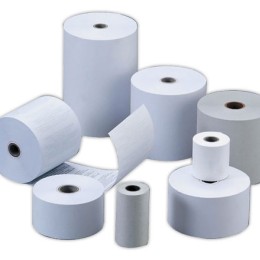 1 Lot de 10 Bobines de papier terminaux carte bancaire 80x56x12 mm 44M sans phénol