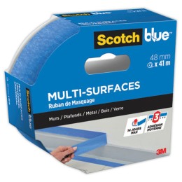 1 Ruban adhésif de masquage multi-surface sans trace - 41m x 48mm