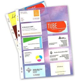 1 Sachet de 10 Pochettes perforées pour cartes de visite