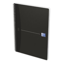 1 Cahier spirale Oxford Essentials A4, 5x5, 180 pages noir