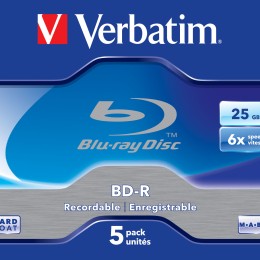 Verbatim - 5 x BD-R - 25 Go 6x - boîtier CD