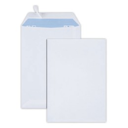 1 Boite de 500 Pochettes blanches bande siliconée 162x229 mm sans fenêtre 90g eco