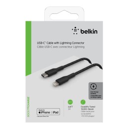 BELKIN BOOST CHARGE USB-C to Lightning Cable Braided 2M Black
