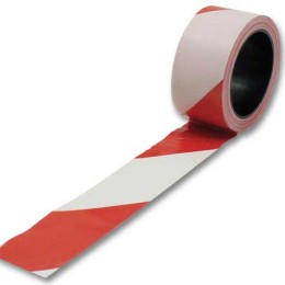 1 Ruban de signalisation rouge et blanc polypropylene 500mx80mm
