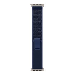 Apple Trail Loop - Boucle pour montre intelligente - 49 mm, finition titane naturel - taille M/L - bleu