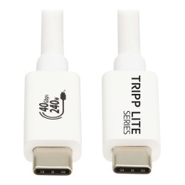 EATON TRIPPLITE series USB4 40Gbps Cable M/M USB-C 8K 60Hz 240W PD Charging White 1m 3.3ft.