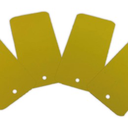 1 Lot de 1000 Etiquettes plastiques avec trou de suspension - 110 x 55mm - Jaune