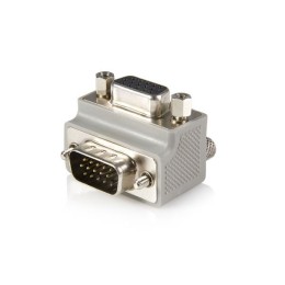 StarTech.com Adaptateur VGA vers VGA à angle droit type 1 - Convertisseur HD15 vers HD15 - M/F - Gris - Adaptateur VGA - HD-15 (VGA) (M) pour HD-15 (VGA) (F) - gris - pour P/N: MXTHQMM2MA, MXTHQMM5MA, MXTMMHQ2M, MXTMMHQ30M, MXTMMHQ3M, MXTMMHQ5M, MXTMMHQ7M