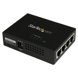 StarTech.com Injecteur PoE+ à 4 ports Gigabit - Midspan Power over Ethernet à fixation murale - 802.3at/af - Injecteur de puissance - CA 100-240 V - 120 Watt - connecteurs de sortie : 4 - noir - pour P/N: POEEXT1GAT, POEEXT2GAT, ST12MHDLANU