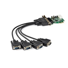 StarTech.com Carte série PCI Express RS232 à 4 ports - Adaptateur - Adaptateur série - PCIe profil bas - RS-232 x 4