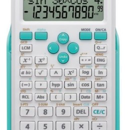 Canon F-715SG - Calculatrice scientifique - 10 chiffres + 2 exposants - panneau solaire, pile - blanc avec bleu