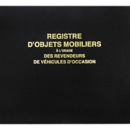 1 Registre d'objets mobiliers garagistes/véhicules d'occasion 100 pages
