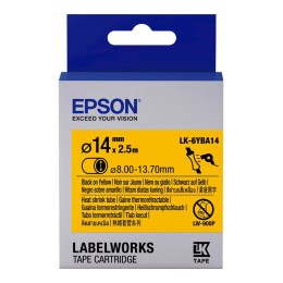 EPSON Ruban LK-6YBA14 - Gaine thermorétractable HST Noir/Jaune d14/2,5