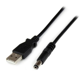 StarTech.com Câble d'alimentation USB vers connecteur annulaire de type N - Cordon CC USB vers 5,5 mm 5 V - 1 m - Câble d'alimentation - USB (alimentation uniquement) (M) pour DC jack de 5,5 x 2,5 mm (M) - 1 m - moulé - noir - pour P/N: HDBOOST