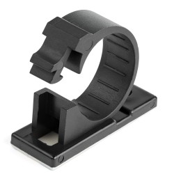 StarTech.com 100 Pinces Attache Câbles Adhésives Noir, Organiseur Câbles Réseau/Ethernet/Bureau/Ordinateur, Range Câbles Bureau Autocollant, Pince Nylon Autocollante Ignifugée UL/94V-2 (CBMCC3) - Attaches de câbles - noir - Conformité TAA (pack de 100)