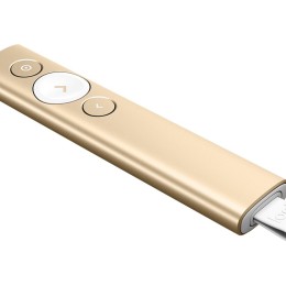 LOGITECH Spotlight Presentation remote control 3 buttons gold