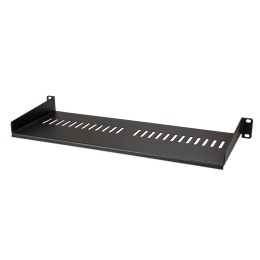 StarTech.com Étagère rack 1U - Ventilée - Profondeur de 175 mm - Acier - Étagère cantilever - Montable en armoire serveur (CABSHELF1U7V) - Étagère pour rack - noir - 1U - 7"