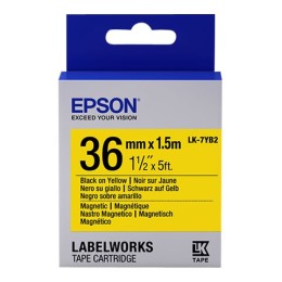 EPSON Label Cartridge LK-7YB2 Magnetic Black/Yellow 36mm (1,5m)