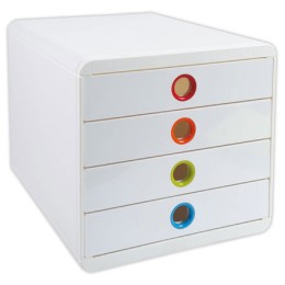 1 Module de classement 4 tiroirs pop boxblanc