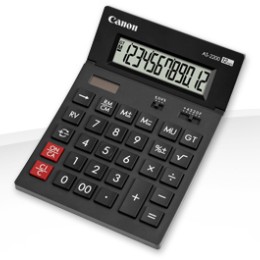 Canon AS-2200 - Calculatrice de bureau - 12 chiffres - panneau solaire, pile - gris foncé
