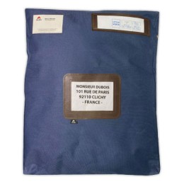 1 Pochette courrier à soufflet L 40xP 5xH 50 cm bleue en polyester