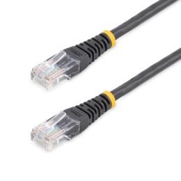 StarTech.com Câble patch UTP Cat5e de 15 m avec RJ45 moulé blanc - Cordon de connexion de 15 m - Cordon de raccordement - RJ-45 (M) pour RJ-45 (M) - 15 m - UTP - CAT 5e - moulé - noir