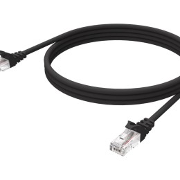 RJ45 (m) à RJ45 (m) - paire torsadée blindée STP - CAT 6a - 10 Gbps - 24 AWG - avec manchon - 3 m - noir