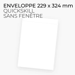 ENVELOPPE BLANCHE VIERGE - QUICKSKILL SANS FENETRE 229 x 324.